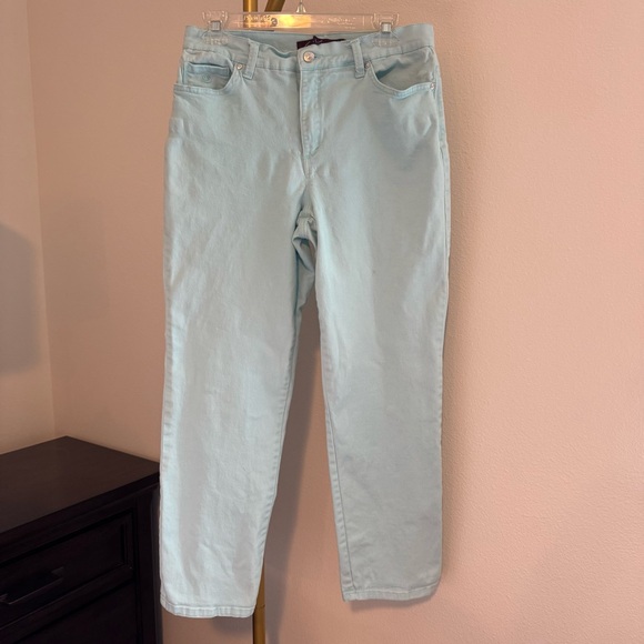 Gloria Vanderbilt Amanda Straight Leg Jean - Size 10 Short - Sky Blue - Picture 1 of 14